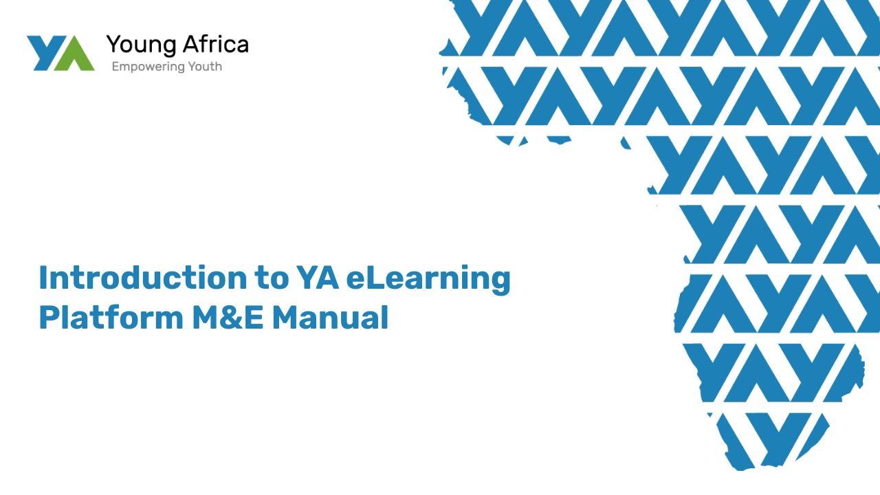 Monitoring and Evaluation on the YA eLearning Platform